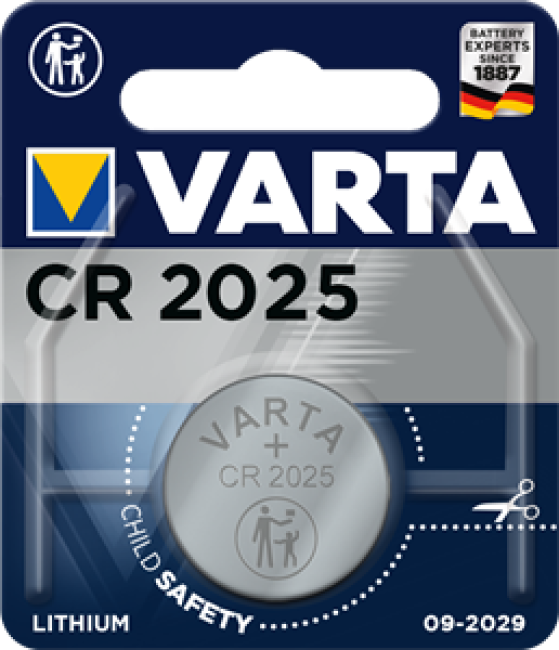 Knopfzellenbatterie Varta CR2025